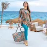 مايوه بوركيني ليكرا حريمي 3 قطع موديل WL13