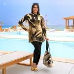 مايوه بوركيني ليكرا حريمي 3قطع موديل WL18